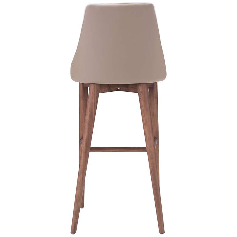Image 6 Zuo Moor 30" Beige Faux Leather Wing Back Modern Bar Stool more views