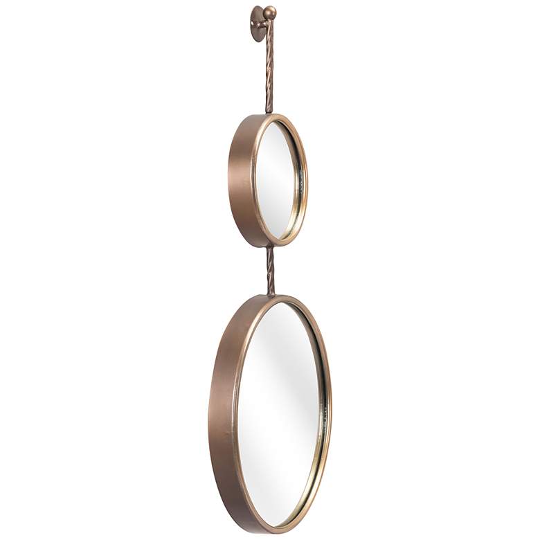 Image 6 Zuo Mott Gold 16" x 35" Round Decorative Wall Mirror more views
