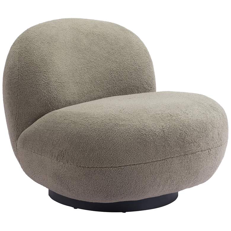 Image 1 Zuo Myanmar 30" Wide Olive Green Modern Accent Swivel Chair
