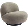 Zuo Myanmar 30" Wide Olive Green Modern Accent Swivel Chair