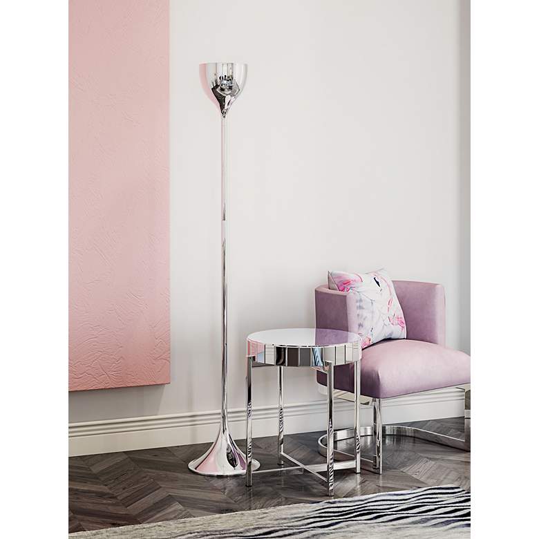 Image 3 Zuo Neutrino 67" High Chrome Metal Modern Torchiere Floor Lamp more views
