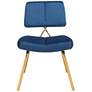 Zuo Nicole Blue Fabric Dining Chairs Set of 2