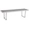 Zuo Niles 59" Wide Polished Steel Modern Bench