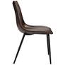 Zuo Norwich Brown Faux Leather Modern Dining Chairs Set of 2