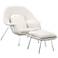 Zuo Nursery White Lounge Chair and Ottoman