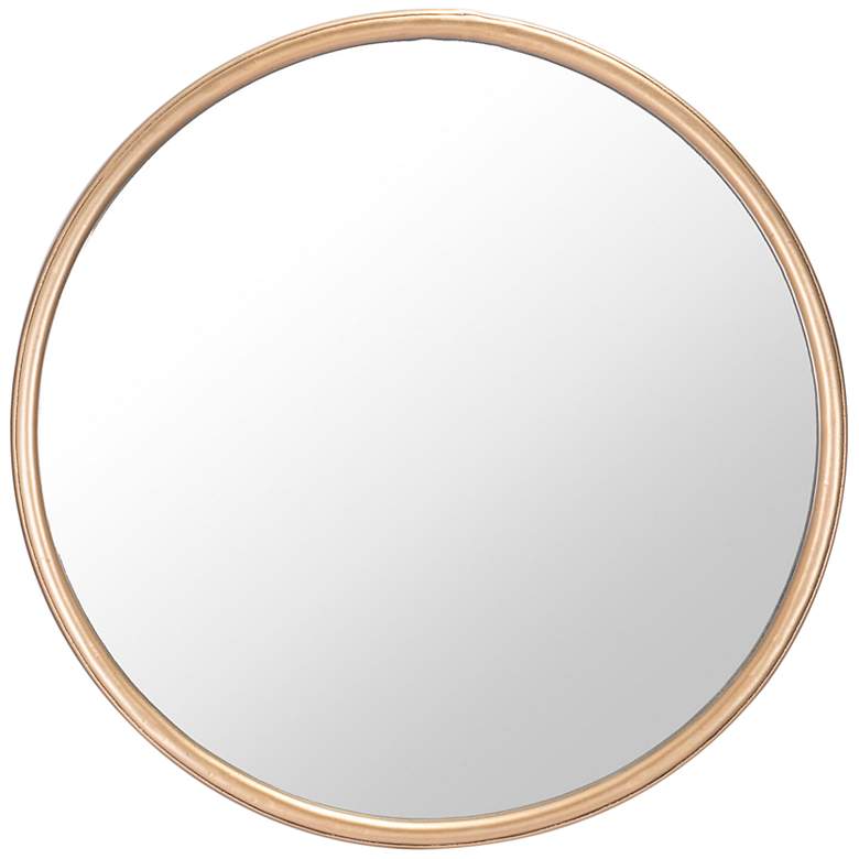 Zuo Ogee Gold 12&quot; Round Small Wall Mirror