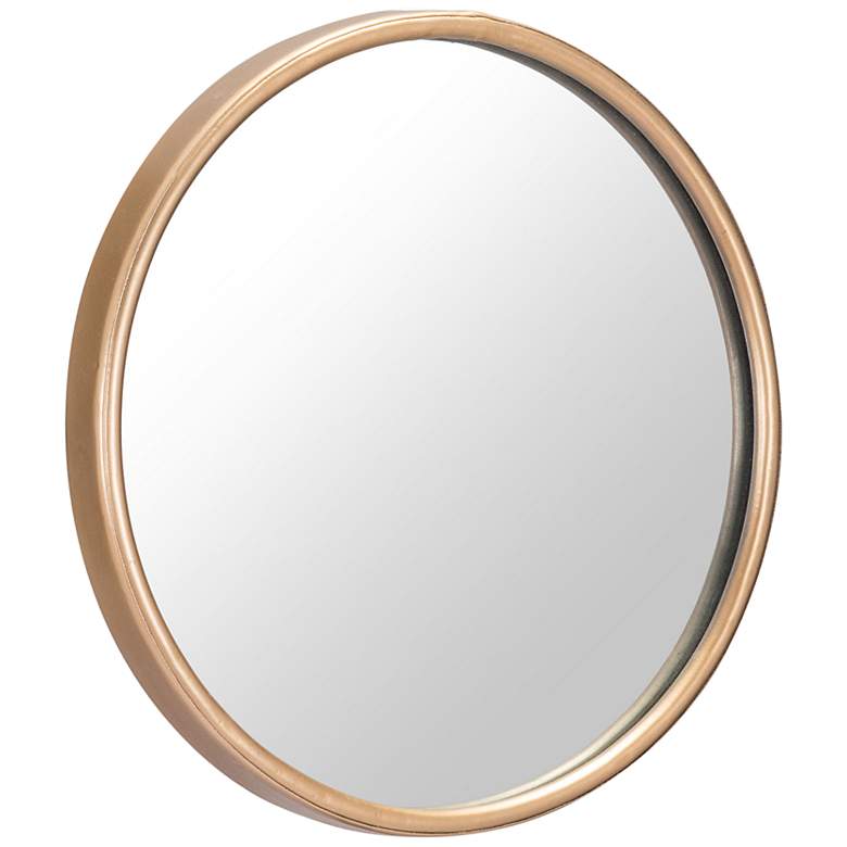 Zuo Ogee Gold 12&quot; Round Small Wall Mirror more views
