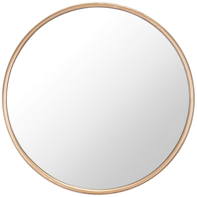 Image 1 Zuo Ogee Gold 16 inch Round Large Wall Mirror