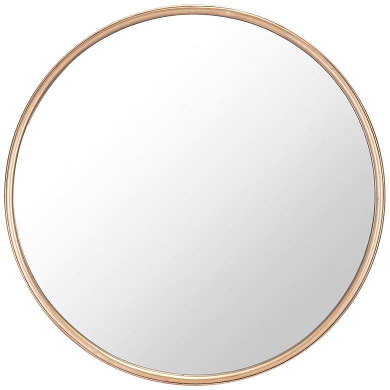 Image 1 Zuo Ogee Gold 16" Round Large Wall Mirror