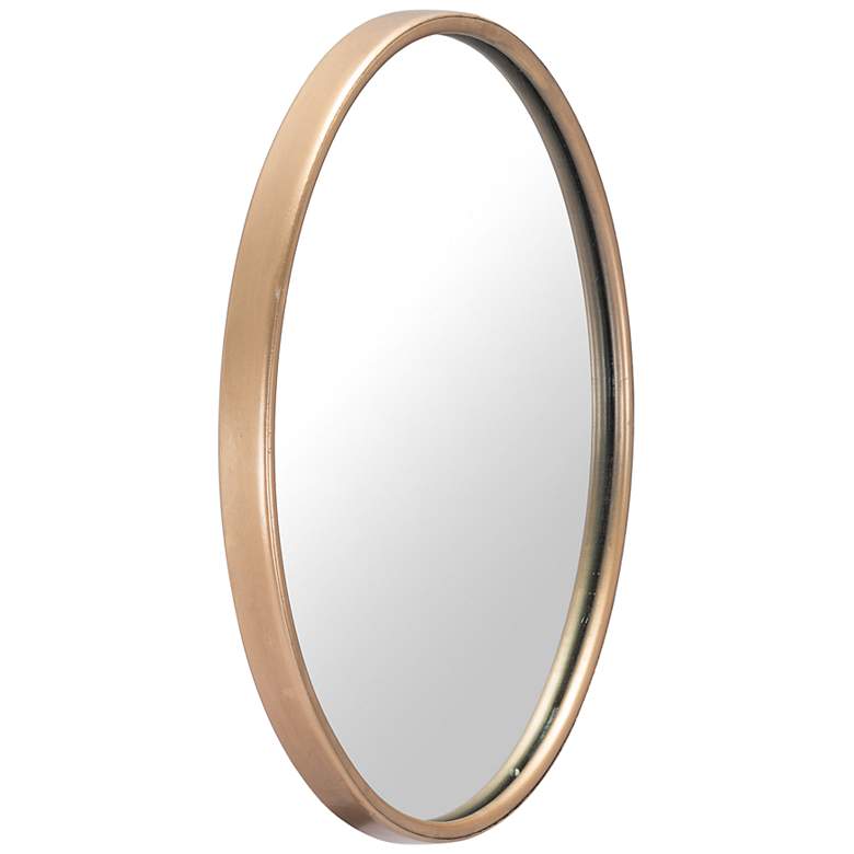 Zuo Ogee Gold 16&quot; Round Large Wall Mirror more views