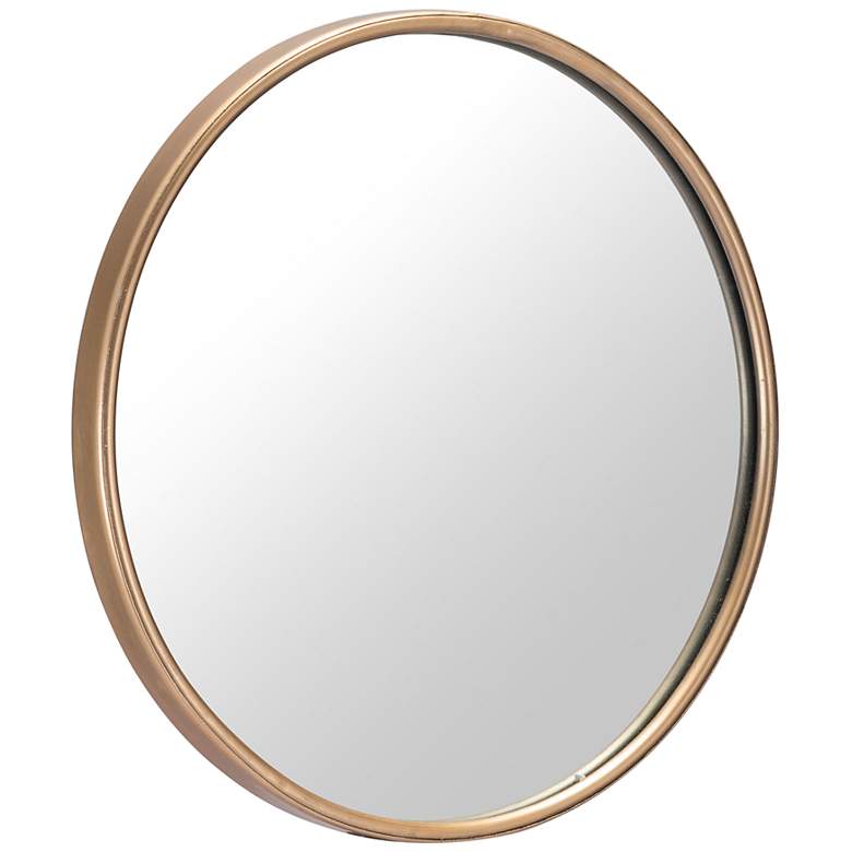 Zuo Ogee Gold 16&quot; Round Large Wall Mirror more views