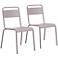 Zuo Oh Taupe Outdoor Dining Chair Set of 2