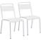 Zuo Oh White Outdoor Dining Chair Set of 2