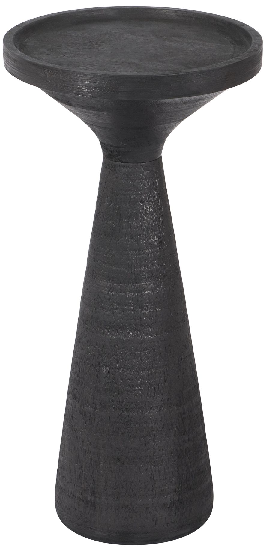 Image 2 Zuo Omni 11" Wide Painted Black Mango Wood Round Side Table