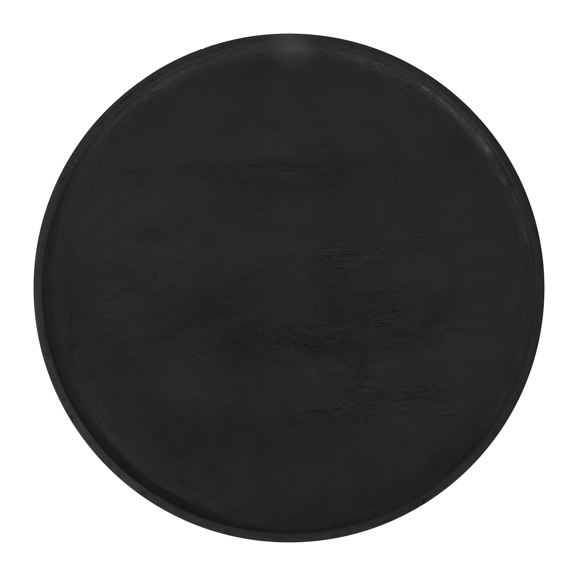 Image 3 Zuo Omni 11" Wide Painted Black Mango Wood Round Side Table more views
