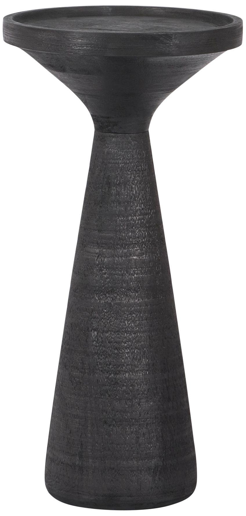 Image 5 Zuo Omni 11" Wide Painted Black Mango Wood Round Side Table more views