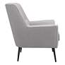 Zuo Ontario Gray Fabric Accent Chair