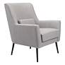 Zuo Ontario Gray Fabric Accent Chair