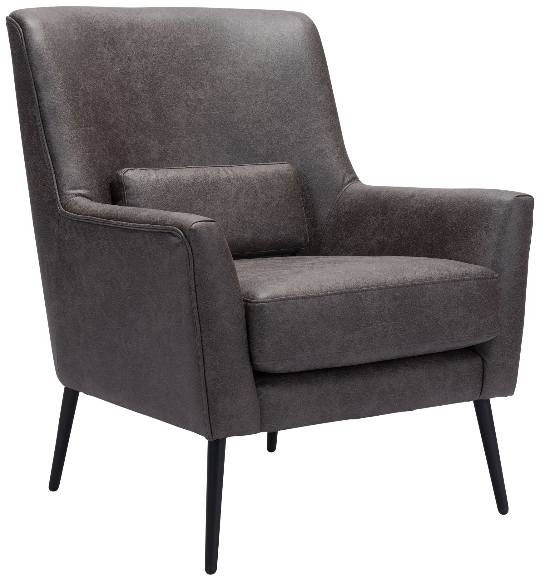 Image 2 Zuo Ontario Vintage Black Fabric Accent Chair