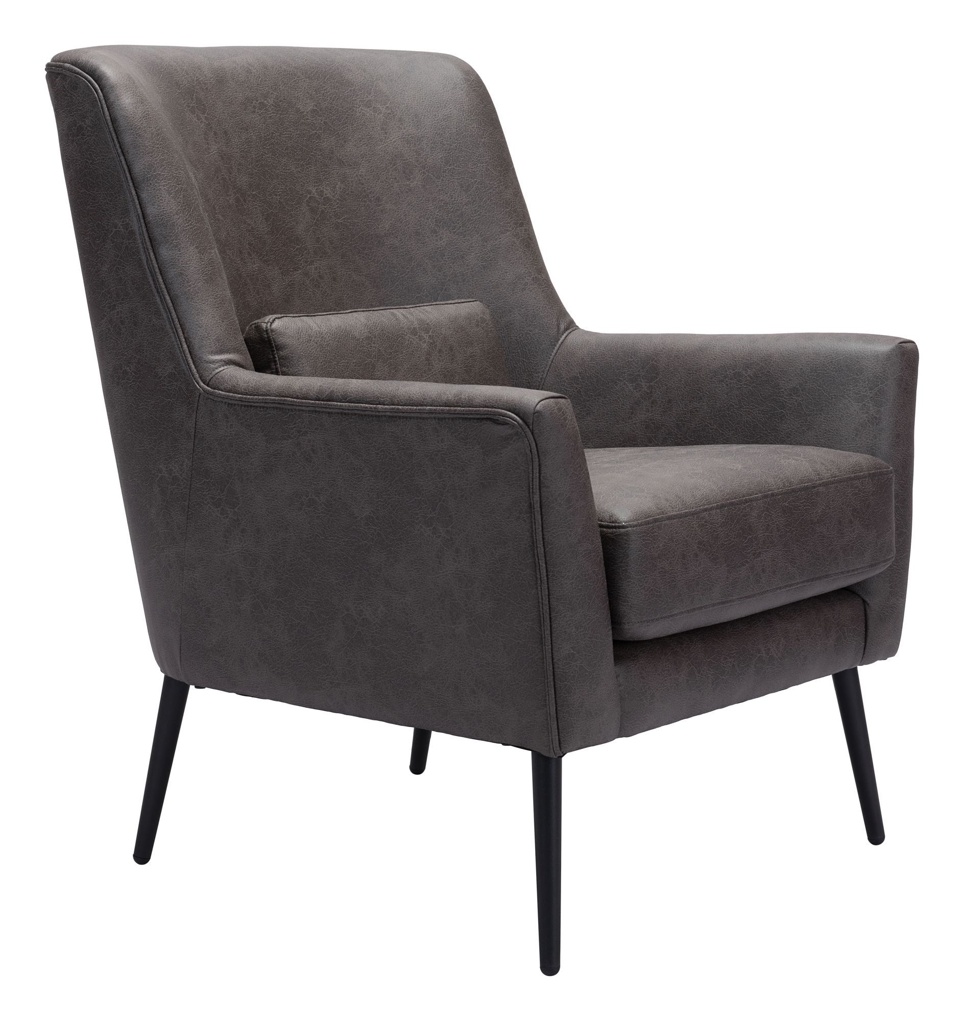 Zuo Ontario Vintage Black Fabric Accent Chair