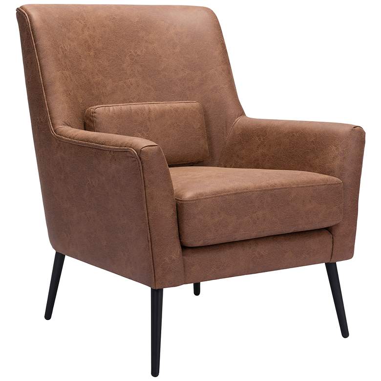 Image 3 Zuo Ontario Vintage Brown Fabric Accent Chair