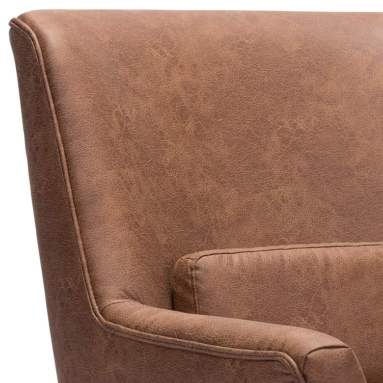 Image 4 Zuo Ontario Vintage Brown Fabric Accent Chair more views