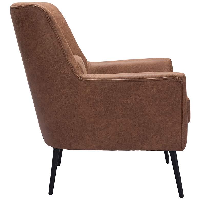 Image 5 Zuo Ontario Vintage Brown Fabric Accent Chair more views