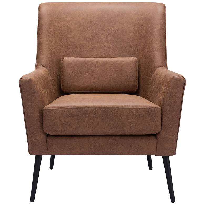 Image 6 Zuo Ontario Vintage Brown Fabric Accent Chair more views