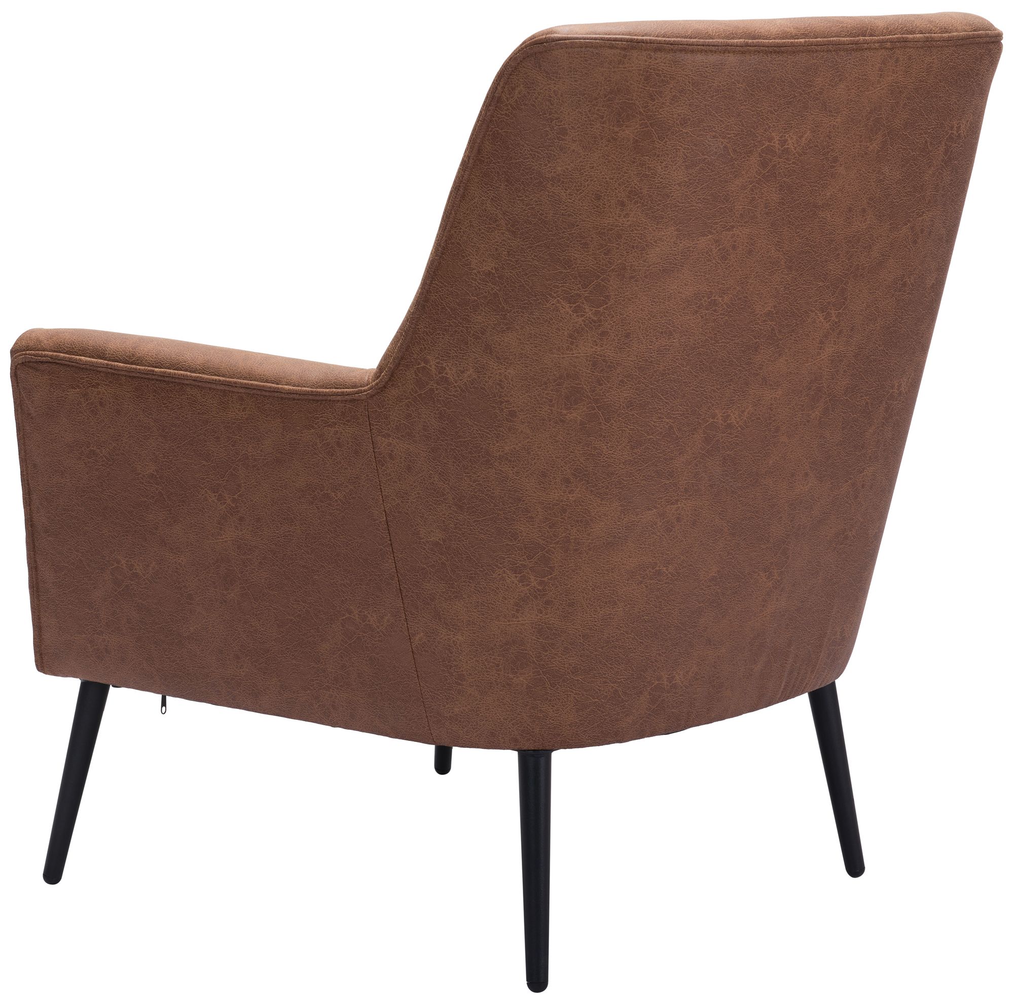 Zuo Ontario Vintage Brown Fabric Accent Chair in scene