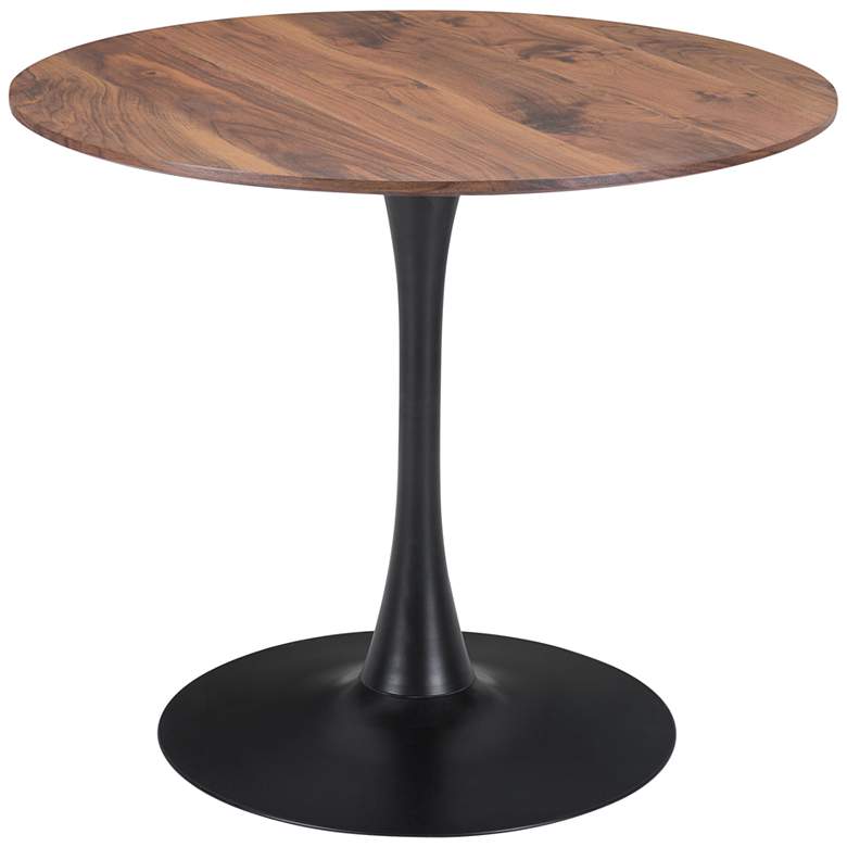 Image 1 Zuo Opus 35 1/2" Wide Brown and Black Round Dining Table
