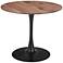 Zuo Opus 35 1/2" Wide Brown and Black Round Dining Table