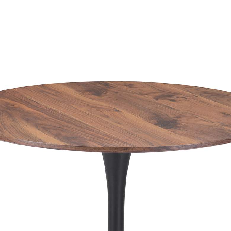 Image 2 Zuo Opus 35 1/2 inch Wide Brown and Black Round Dining Table more views