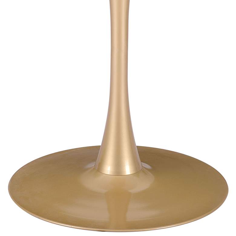 Image 3 Zuo Opus 35 1/2" Wide White and Gold Round Dining Table more views