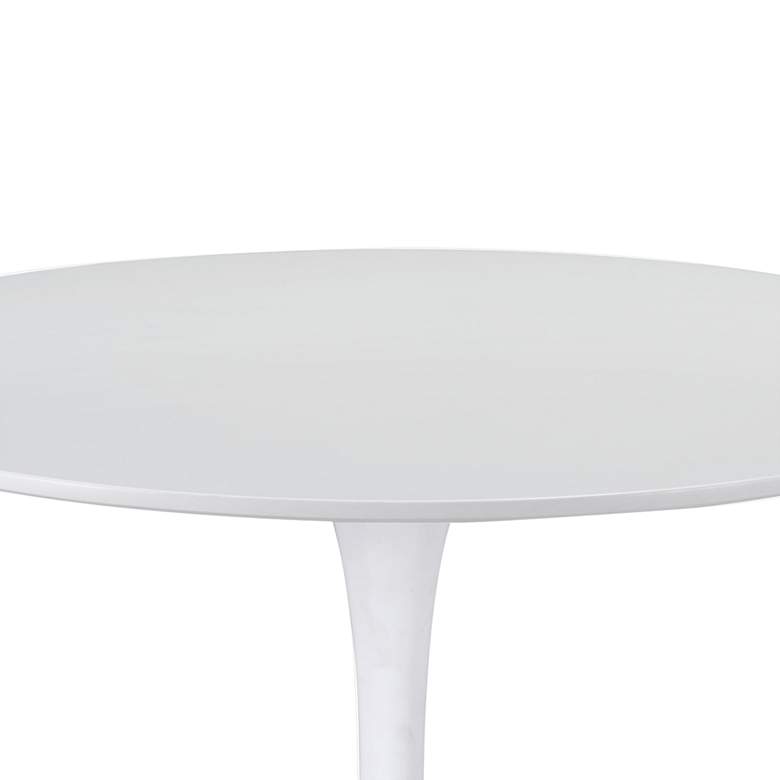 Image 2 Zuo Opus 35 1/2" Wide White Round Dining Table more views