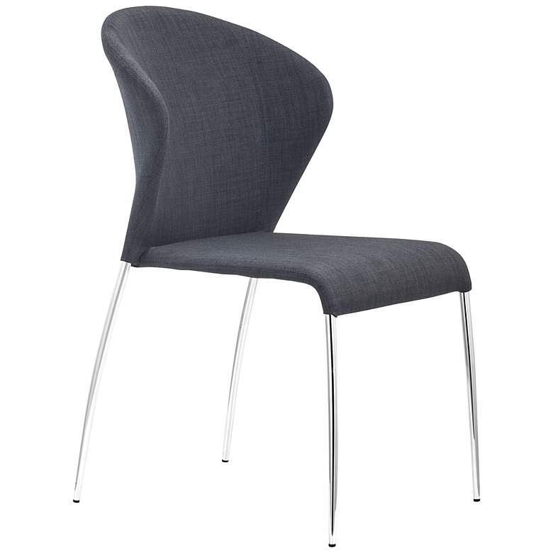 Image 2 Zuo Oulu Graphite Gray Side Chairs Set of 4