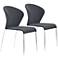 Zuo Oulu Graphite Gray Side Chairs Set of 4