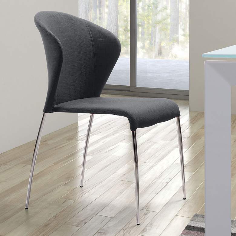 Image 1 Zuo Oulu Graphite Gray Side Chairs Set of 4