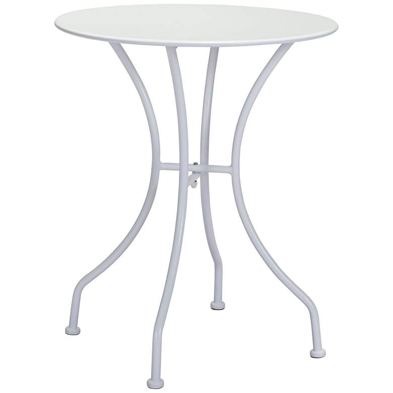 Image 1 Zuo Oz Electro White Round Metal Outdoor Dining Table