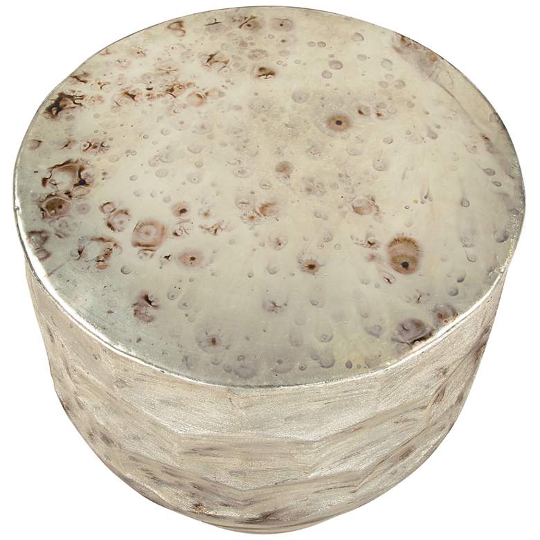Image 6 Zuo Pam 22 1/4" Wide Antique Beige Side Table more views