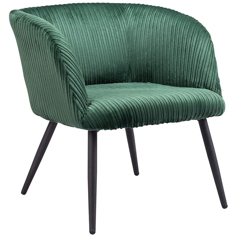 Image 1 Zuo Papillion Green Fabric Accent Chair