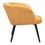 Zuo Papillion Yellow Fabric Accent Chair