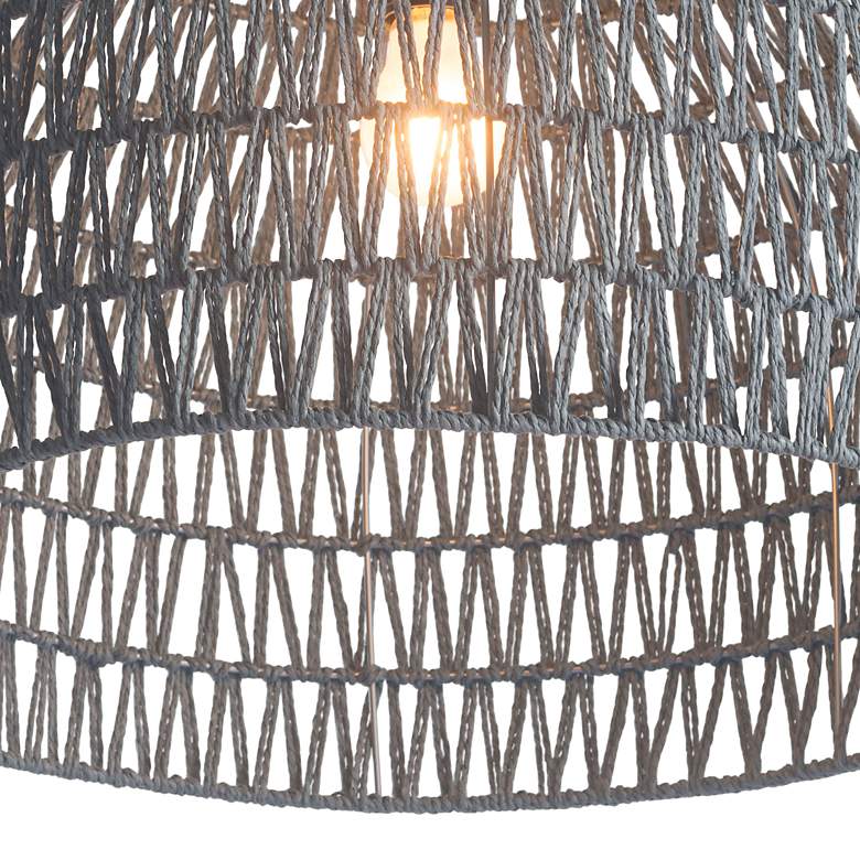 Image 3 Zuo Paradise 21" Wide Gray Woven Thread Open Dome Pendant Light more views