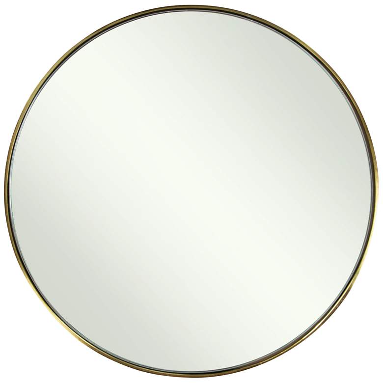 Image 5 Zuo Particle 18" Wide Gold Black Round Side Table more views