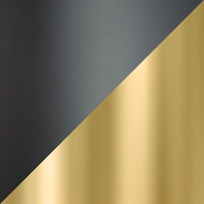 Image 6 Zuo Particle 18" Wide Gold Black Round Side Table more views