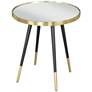 Zuo Particle 18" Wide Gold Black Round Side Table