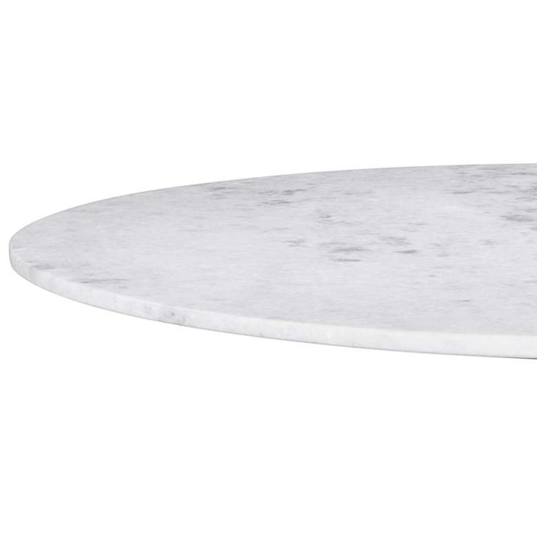 Image 3 Zuo Phoenix 47" Wide White Marble Metal Round Dining Table more views