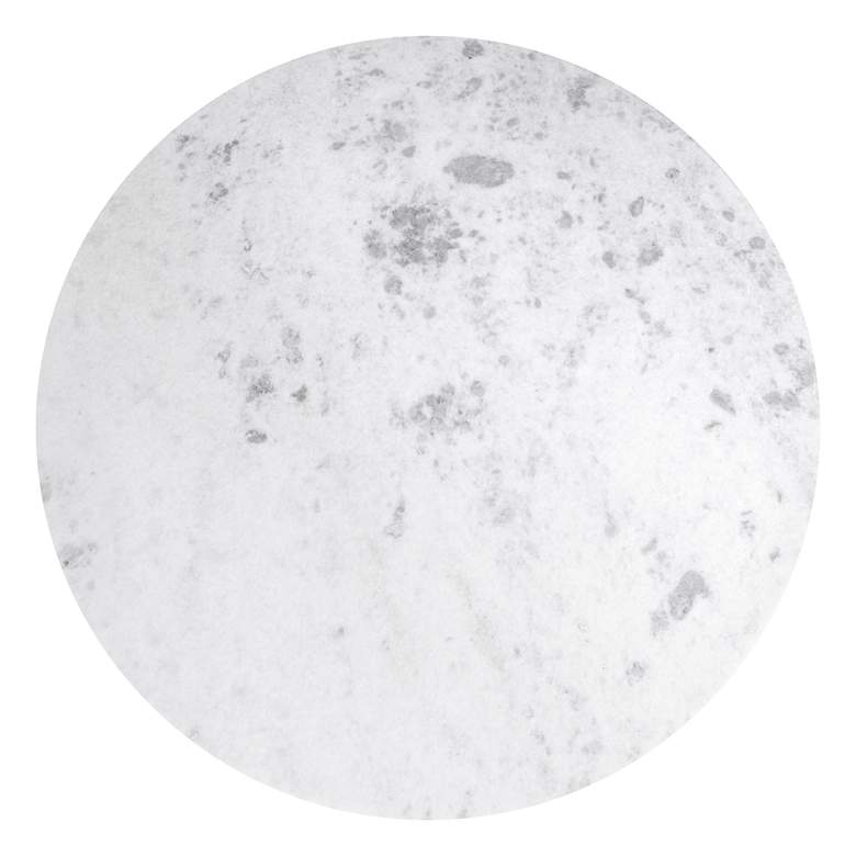 Image 7 Zuo Phoenix 47" Wide White Marble Metal Round Dining Table more views