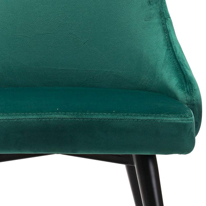 Zuo Piccolo Green Velvet Tufted Dining Chairs Set of 2 more views