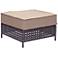 Zuo Pinery Brown and Beige Outdoor Ottoman