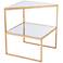 Zuo Planes 18 1/4" Wide Gold 2-Tier Side Table